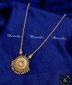 Traditional Lakshmi Pendant 1 Gram Gold Necklace Design gold plated necklace design