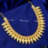 NLA1806 - Latest Light Weight Forming Gold Kerala Necklace Design