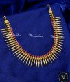 Gold Forming Ruby Stone Mullapoo Necklace Design Online mullamottu mala 3 pavan