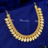 NLA1807 - Gold Forming Leaf Model Plain Kerala Necklace Design