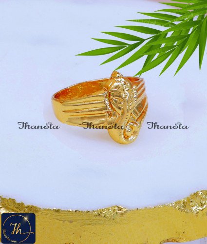 RNA1044 - Original Impon Panchaloha Ganesh Ring for Man