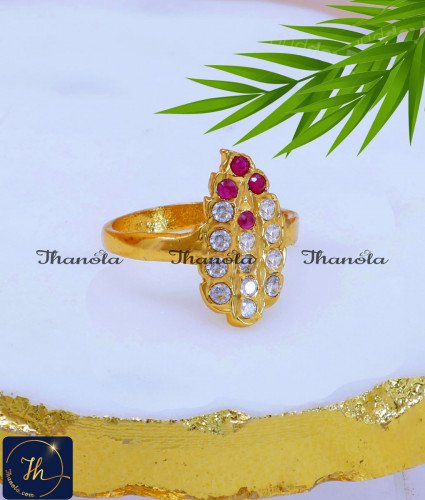 RNA1068 - Leaf Design Ring Impon Jewellery Online Shopping