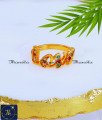 One Gram Gold Simple Stone Ring Design for Female double heart ring design, impon jewellery online shopping, impon ring, original impon ring, impon ring for girls, impon ring for women