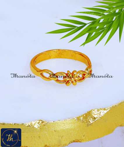 RNA1350 - Impon Light Weight Daily Use Plain Gold Ring Design