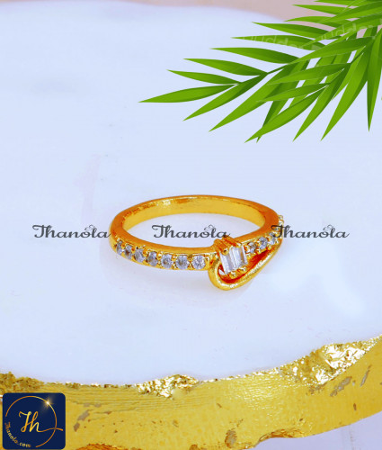 RNA1418 - Artificial Diamond Single Stone Ring Design for Female