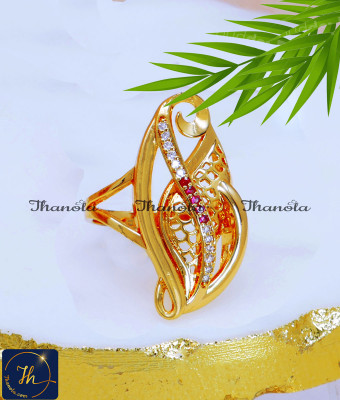 RNA1427 - Latest Collection One Gram Gold Finger Rings Designs