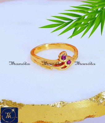 RNA1440 - Cute Impon Ruby Stone Gold Plated Finger Ring Online