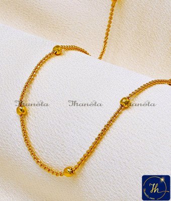 SHA1003 - Gold Plated Jewellery Daily Wear Gold Ball Chain Design