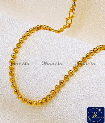 SHA1036 - 1 Gram Gold Plated Daily Wear Ball Chain for Women