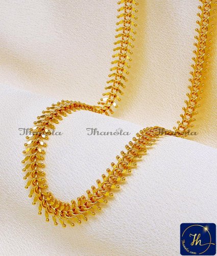 SHA1038 - Double Side Leaf Model Fancy Gold Chain Designs for Ladies