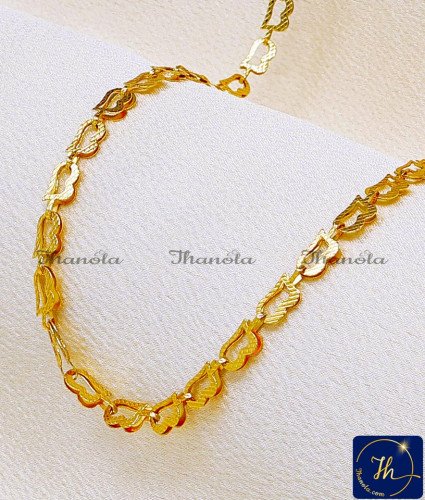 SHA1058 - New Model Small 1 Gram Gold Chain Design for Women