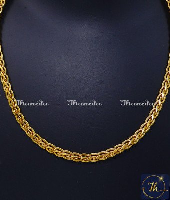 SHA1097 - Premium Quality Stylish 1 Gram Gold Chain for Men