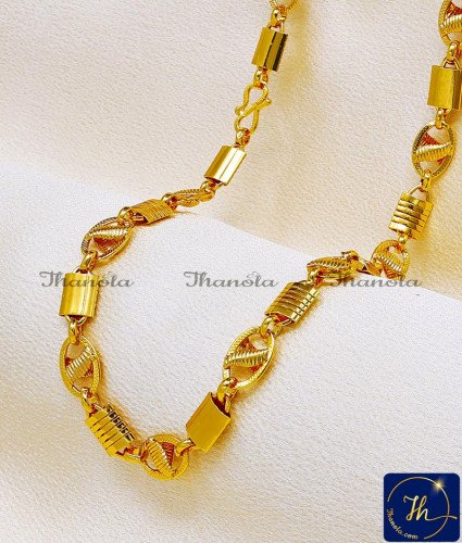 SHA1102 - Unique Daily Wear Short Gold Chain Design for Men