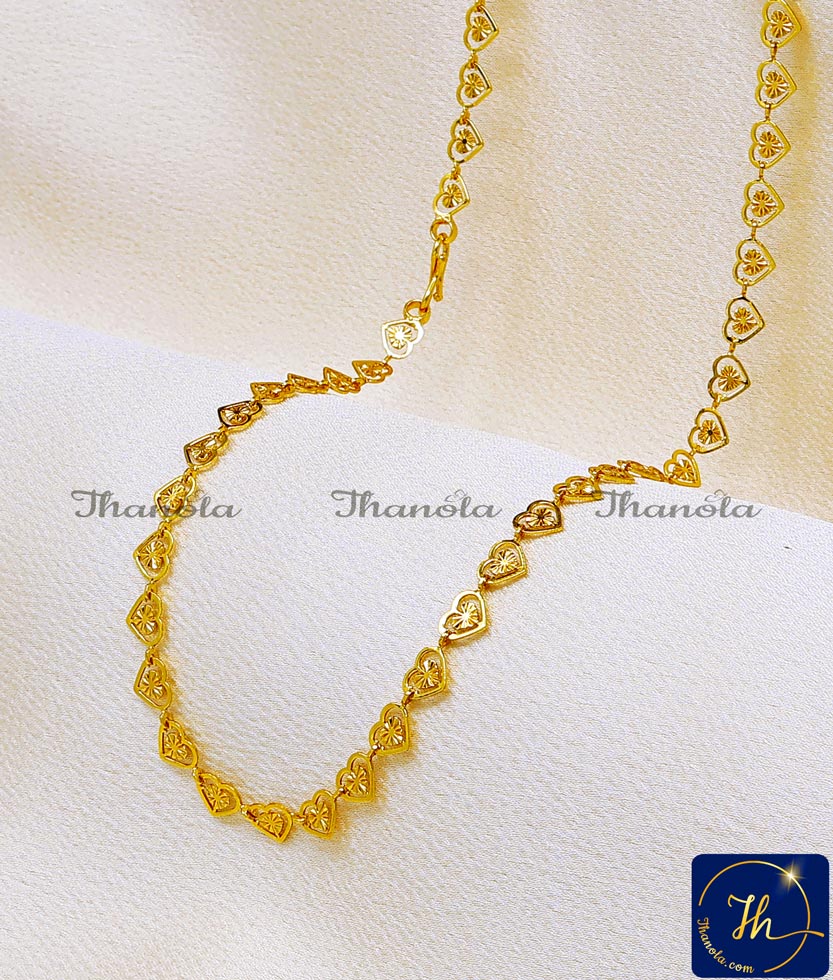gold short chain designs for female