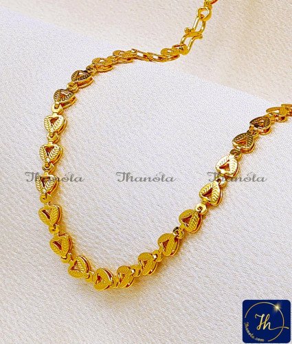 SHA1123 - New Model Light Weight 1 Gram Gold Chain for Women