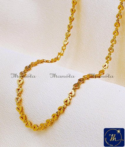 SHA1123 - New Model Light Weight 1 Gram Gold Chain for Women