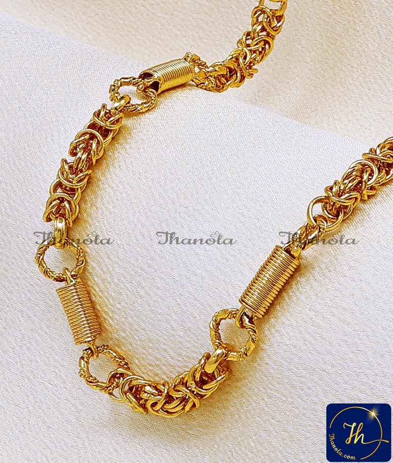 New Fashion Gold Plated Daily Wear Small Chain for Men yellow gold daily wear chain for men