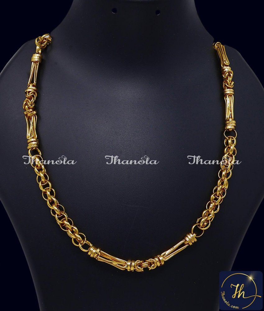 1 Gram Gold Plated Short Chain for Men
