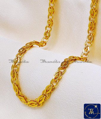 SHA1132 - Gold Plated Jewellery with Guarantee Daily Use Chain for Men