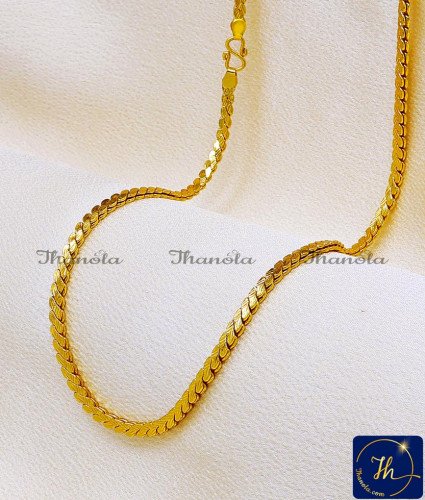 SHA1136 - Trendy Simple Daily Wear One Gram Gold Chain Design