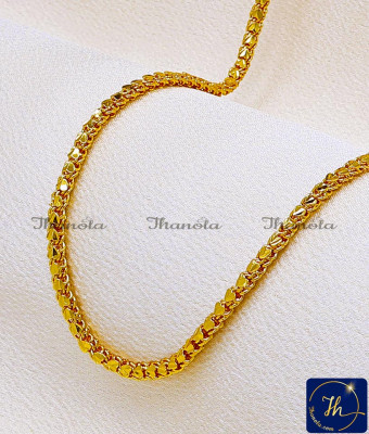 SHA1152 - Trendy Heart Design One Gram Gold Chain for Daily Use