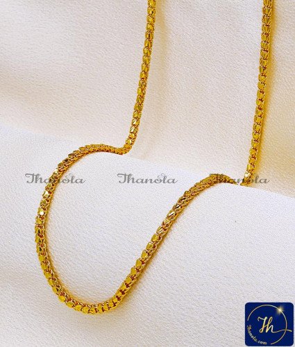 SHA1152 - Trendy Heart Design One Gram Gold Chain for Daily Use