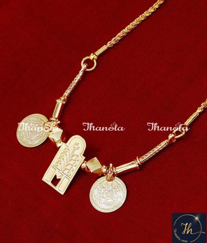THN1014 - 1 Gram Gold Plated Gounder Thennai Maram Thali Chain
