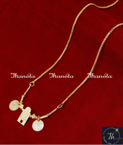 THN1014 - 1 Gram Gold Plated Gounder Thennai Maram Thali Chain