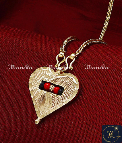 THN1045 - 1 Gram Gold Plated Thali Chain Design for Wedding