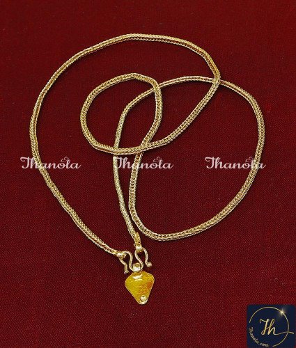 THN1048 - Gold Model Kerala Minnu Thali Designs for Wedding