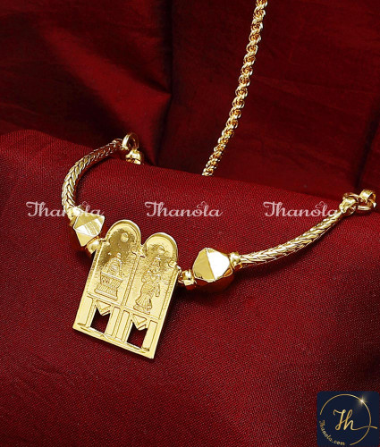 THN1049 - Hindu Sokkar Meenakshi Yellow Gold Thali Chain Design
