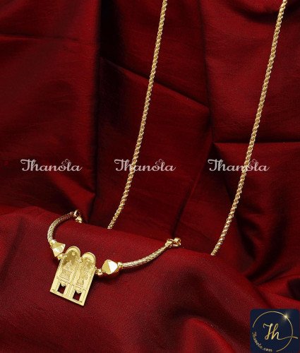 THN1049 - Hindu Sokkar Meenakshi Yellow Gold Thali Chain Design