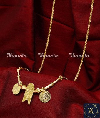 THN1050 - Gold Plated Thennai Maram Paraiyar Caste Thali Design