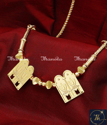 THN1053 - Shastipoorthi Thenkalai Vishnu Double Thali Chain Design