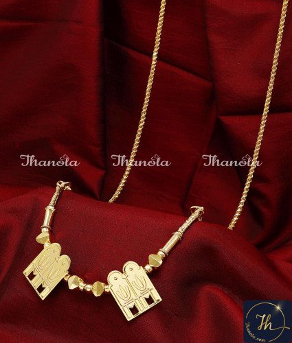 THN1053 - Shastipoorthi Thenkalai Vishnu Double Thali Chain Design