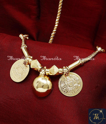 THN1060 - 1 Gram Gold Plated Mangalsutra Telugu Pottu Thali Design