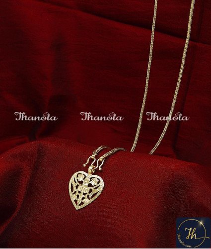 THN1062 - South Indian 1 Gram Gold Thali Chain Design Online