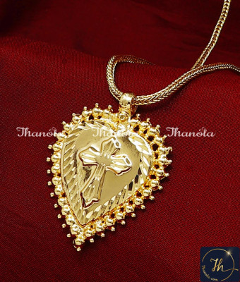 THN1065 - Wedding Locket Heart Shape Christian Thali Chain Design